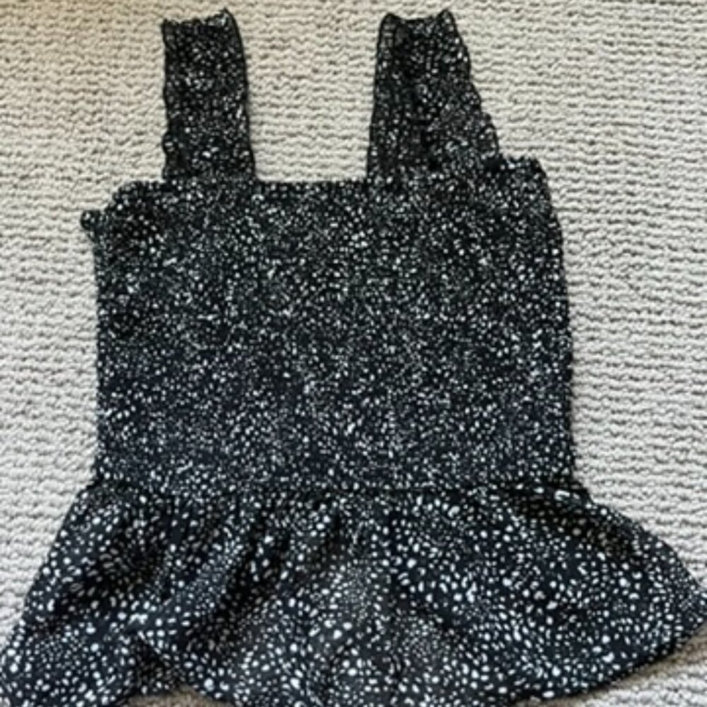 Black and White spotted Tank top